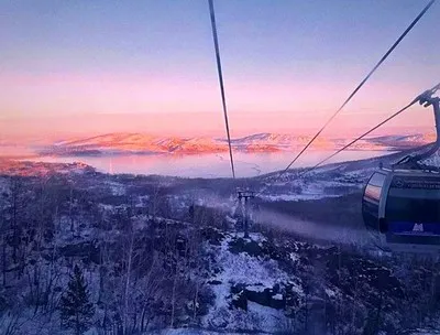 Озеро Банное вид с вершины ГЛЦ Банное