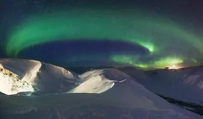 Северное сияние над Хибинами