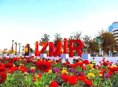Измир цветочная клумба