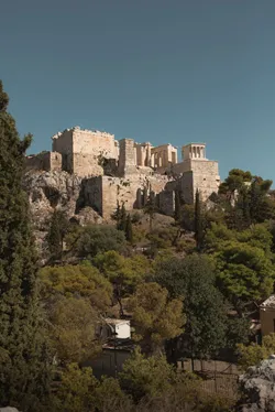 The Acropolis of Athens a top spot for travelers near the Hill of the Nymphs.