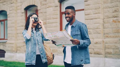 Young people travel and discover new destinations.
